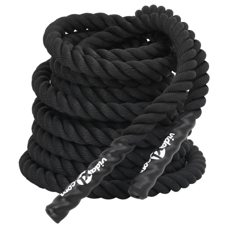 Corde de combat noir 15 m 11 kg polyester