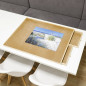 HI Table de puzzle avec 4 tiroirs 76x57x4,5 cm Bois