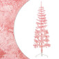 Demi sapin de Noël artificiel mince avec support Rose 180 cm