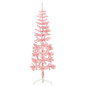 Demi sapin de Noël artificiel mince avec support Rose 180 cm