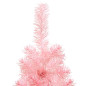 Demi sapin de Noël artificiel mince avec support Rose 180 cm