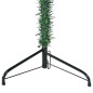 Demi sapin de Noël artificiel mince avec support Vert 120 cm