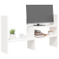 Support pour moniteur Blanc (39 72)x17x43 cm Bois de pin solide