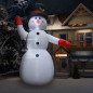 Bonhomme de neige gonflable avec LED IP44 600 cm XXL