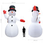 Bonhomme de neige gonflable avec LED IP44 600 cm XXL