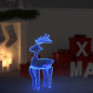 Décoration de Noël de renne avec maille 306 LED 60x24x89 cm