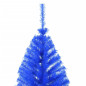 Demi sapin de Noël artificiel avec support Bleu 180 cm PVC