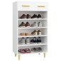 Armoire à chaussures Blanc 60x35x105 cm Bois d ingénierie