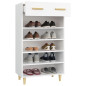 Armoire à chaussures Blanc 60x35x105 cm Bois d ingénierie