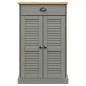 Armoire à chaussures VIGO gris 60x35x96 cm bois massif de pin