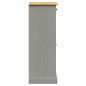 Armoire à chaussures VIGO gris 60x35x96 cm bois massif de pin