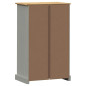 Armoire à chaussures VIGO gris 60x35x96 cm bois massif de pin