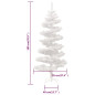 Arbre de Noël hélicoïdal pré éclairé et support blanc 180cm PVC