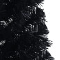 Demi sapin de Noël artificiel avec support Noir 120 cm PVC