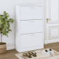 Armoire à chaussures Blanc 63x24x103 cm Bois d ingénierie