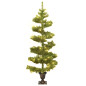 Arbre de Noël hélicoïdal pré éclairé avec pot vert 120 cm PVC