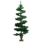 Arbre de Noël hélicoïdal pré éclairé avec pot vert 120 cm PVC