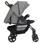 Poussette pour bébé 2 en 1 Gris clair Acier