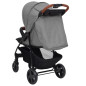 Poussette pour bébé 2 en 1 Gris clair Acier