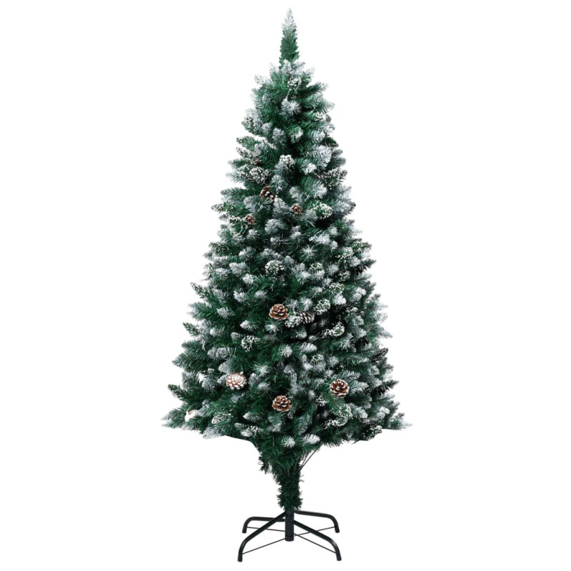 Arbre de Noël artificiel pré éclairé boules pommes de pin 180cm