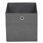 Boîte de rangement 4 pcs Tissu non tissé 32x32x32 cm Gris