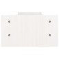 Support de moniteur Blanc 100x27x15 cm Bois de pin solide