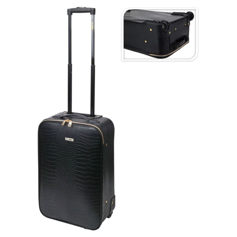 ProWorld Valise design crocodile 28 L noir