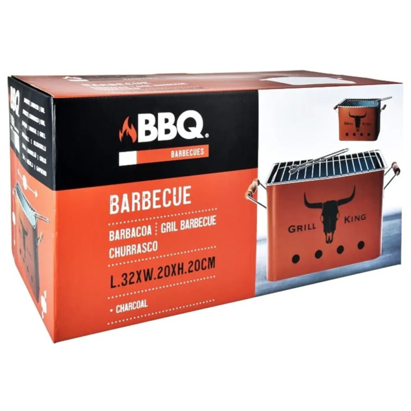 ProGarden Barbecue rectangulaire orange mat