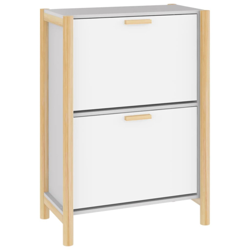 Armoire à chaussures Blanc 57,5x33x80 cm Bois d ingénierie