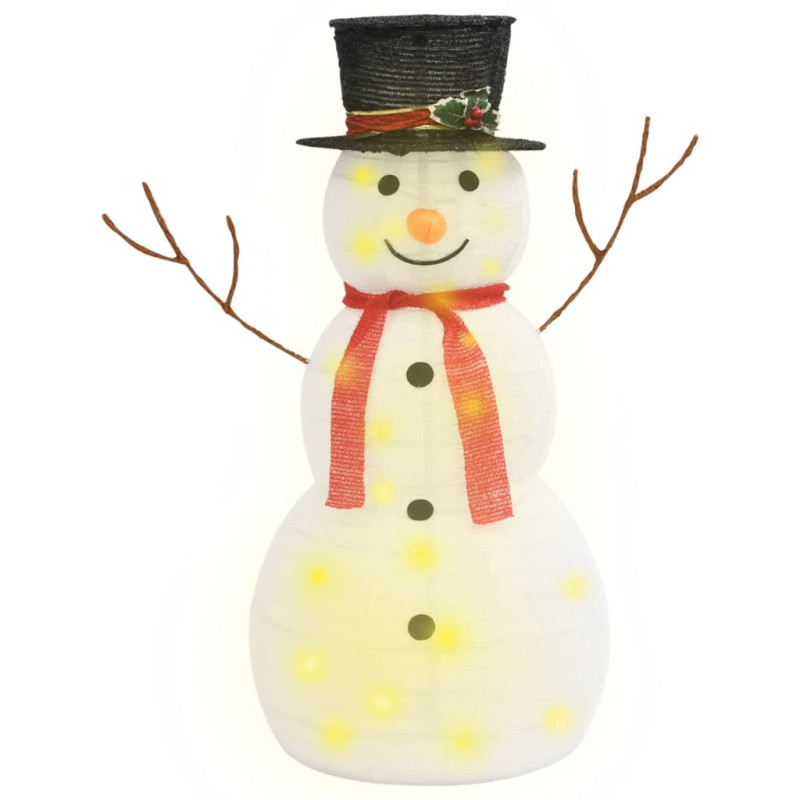 Figurine de bonhomme de neige de Noël à LED Tissu 90 cm