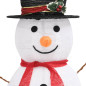 Figurine de bonhomme de neige de Noël à LED Tissu 90 cm