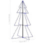 Arbre de Noël cône 160 LED d intérieur d extérieur 78x120 cm