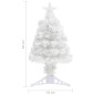 Arbre de Noël artificiel pré éclairé blanc 64 cm fibre optique