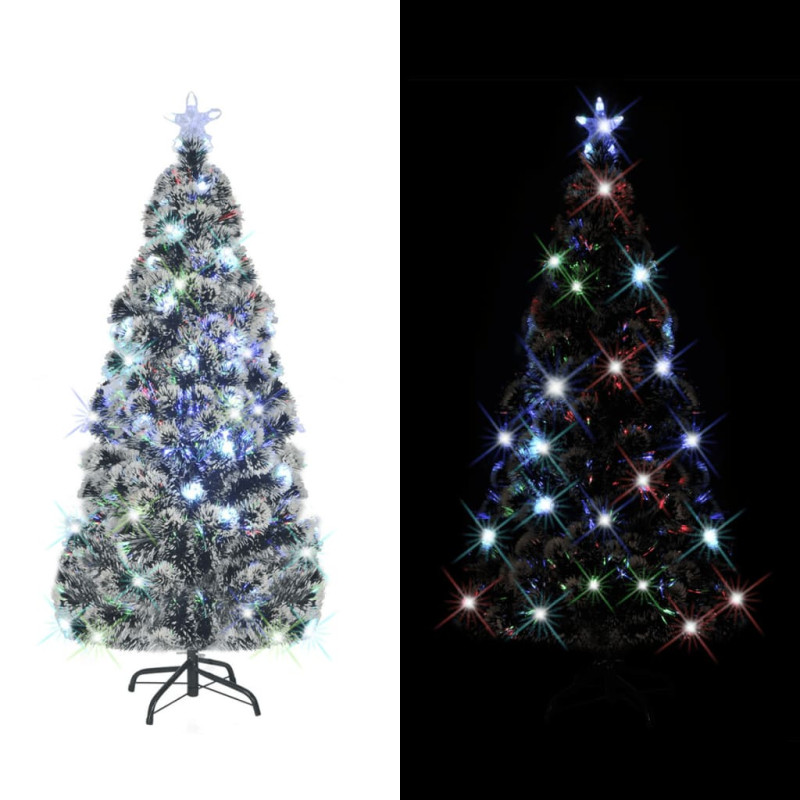 Arbre de Noël pré éclairé avec support 150 cm fibre optique