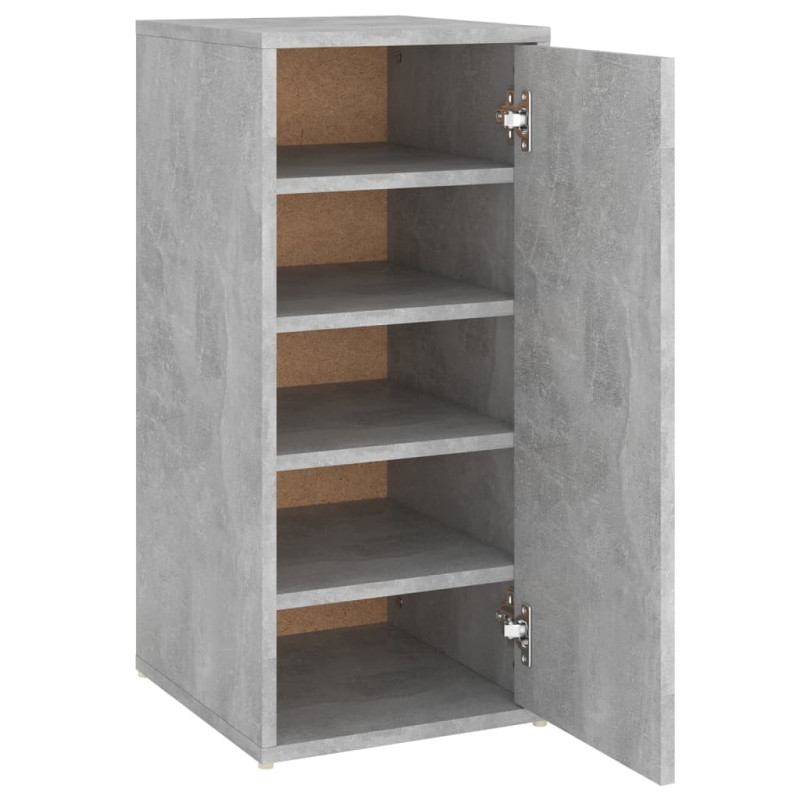 Armoire à chaussures Gris béton 32x35x70 cm Bois d’ingénierie