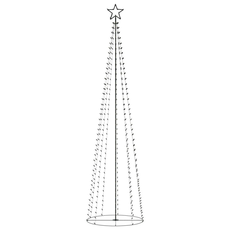 Arbre de Noël cône 400 LED colorées décoration 100x360 cm