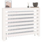 Cache radiateur Blanc 108,5x19x84 cm Bois massif de pin