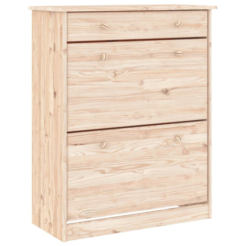 Armoire à chaussures ALTA 77x35x96 cm bois massif de pin