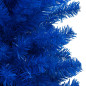 Arbre de Noël artificiel pré éclairé et boules bleu 120 cm PVC