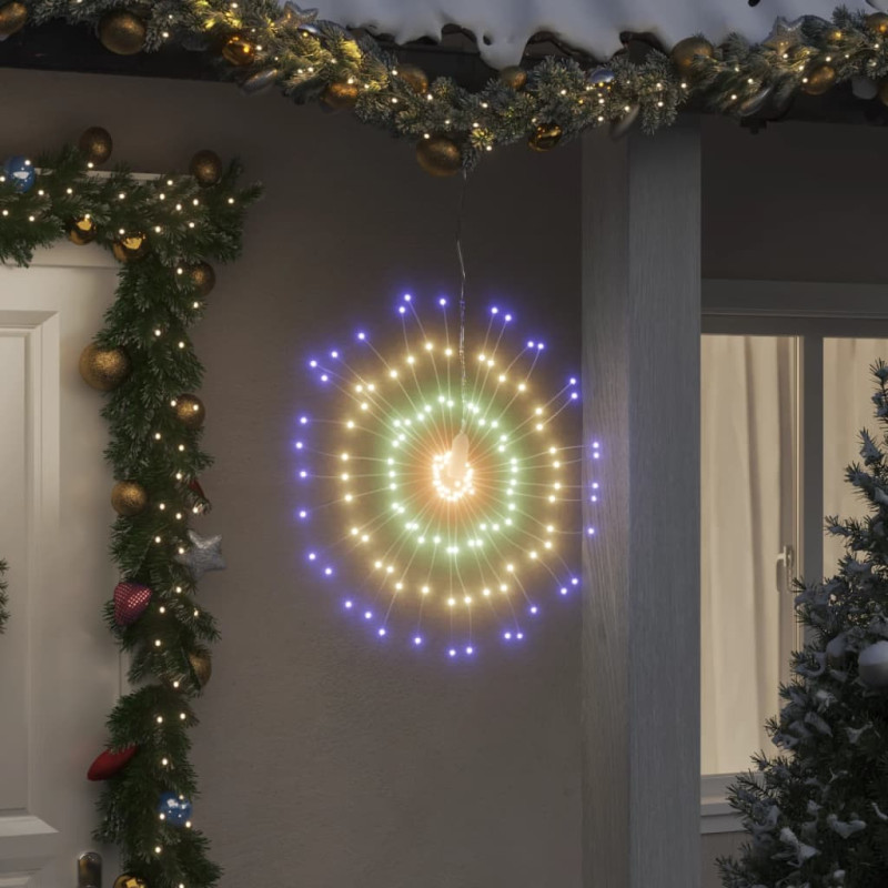 Étoile rayonnante de Noël 140 LED 4 pcs multicolore 17 cm