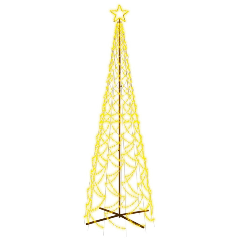 Arbre de Noël cône Blanc chaud 500 LED 100x300 cm