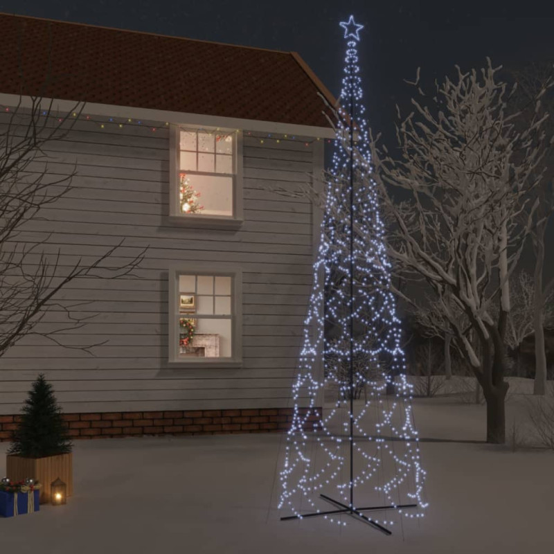 Arbre de Noël cône 3000 LED Blanc froid 230x800 cm