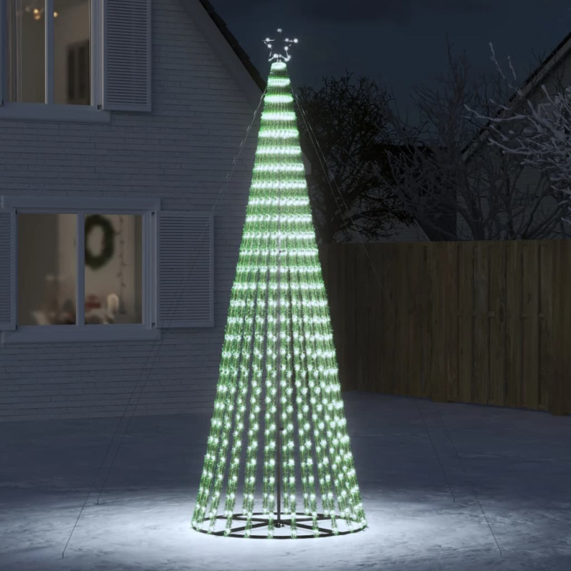 Arbre de Noël lumineux conique 688 LED blanc froid 300 cm