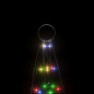 Arbre de Noël lumineux sur mât de drapeau 200 LED coloré 180 cm