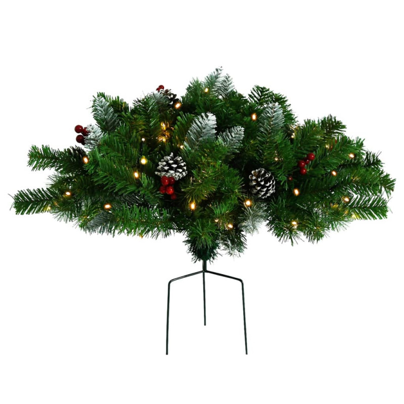 Arbre de Noël artificiel pré éclairé d allée vert 40 cm PVC