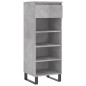 Armoire à chaussures Gris béton 40x36x105 cm Bois d ingénierie