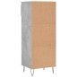 Armoire à chaussures Gris béton 40x36x105 cm Bois d ingénierie