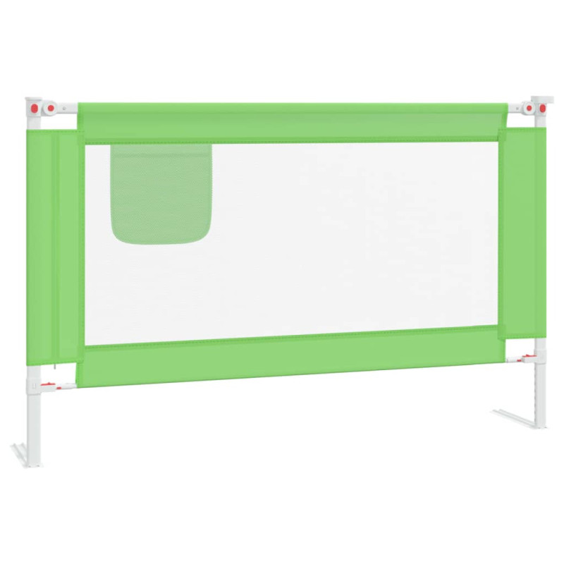 Barrière de sécurité de lit d enfant Vert 120x25 cm Tissu