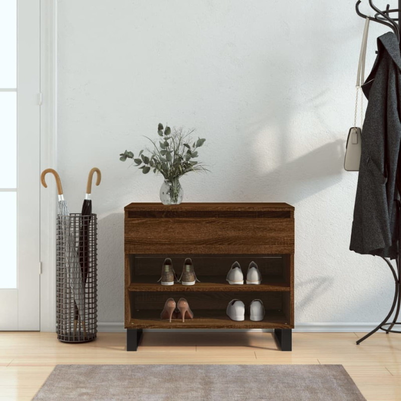 Armoire à chaussures Chêne marron 70x36x60 cm Bois d ingénierie