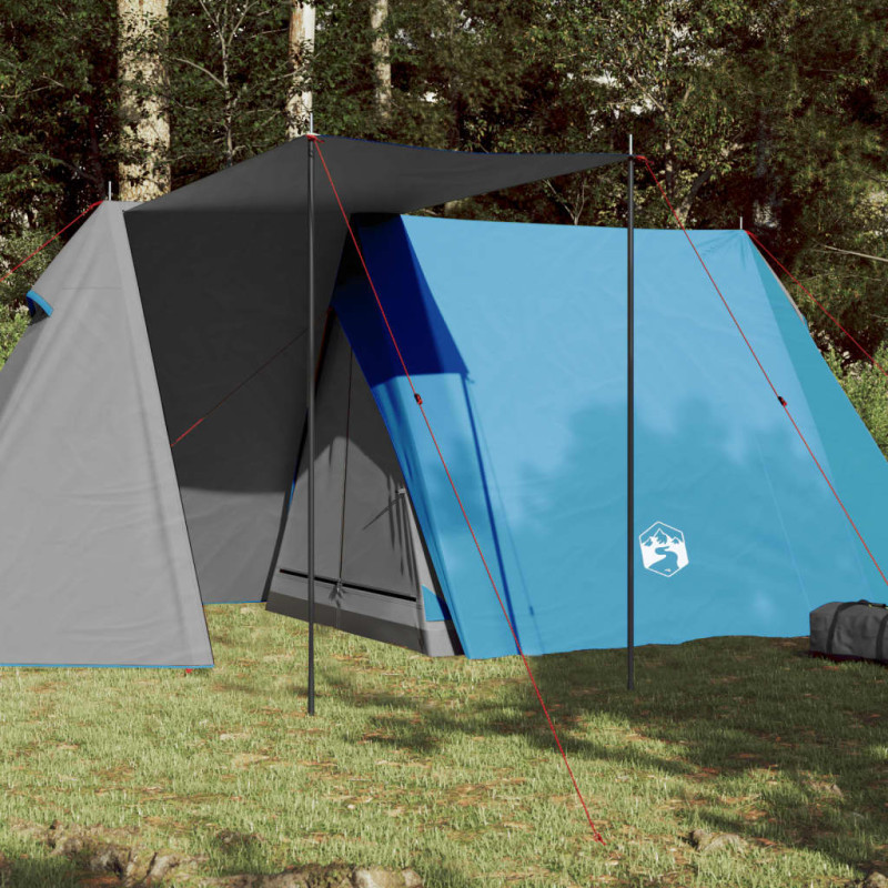 Tente de camping 3 personnes bleu imperméable